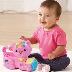 VTech Baby 1, 2, 3 P'Tit Chat Rose - Jouet Interactif- Véhicules Et Jouets Roulants