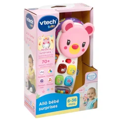 VTech Baby Allo Bébé Surprises Rose- Téléphones Et Télécommandes Bébé