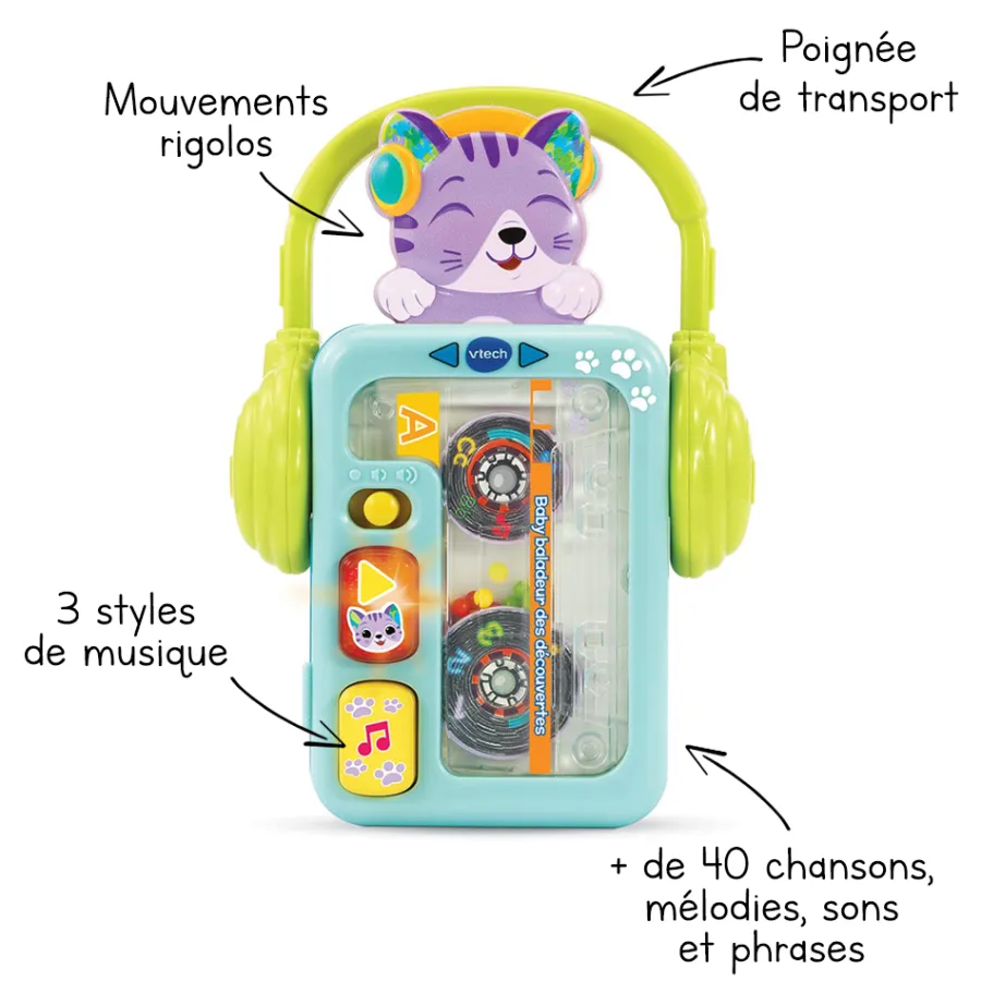 VTech Baby Baby Baladeur Des Decouvertes- Instruments De Musique