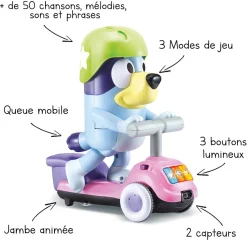 VTech Bluey - Trotti-Bluey Interactive- Pat'Patrouille, Peppa Pig, Bluey