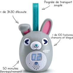 VTech Boite A Histoires Interactive Portable Storikid Pocket Gris- Conteurs D'Histoires
