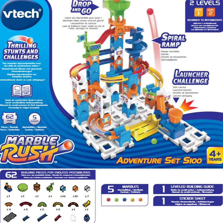 MarbleRush Circuit À Billes - Adventure Set S100- Circuit À Billes