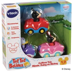 Tut Tut Bolides Coffret Trio Minnie/Mickey (Cabrio Minnie + Cabrio Daisy+ Cabrio Mickey)- Voitures Jouets Garages Et Circuits