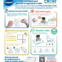 VTech Croki, Mon Robot Artiste- Dessins, Coloriages