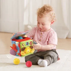 VTech Baby Cube Interactif Eveil Sensoriel- Hochets Et Petits Jouets