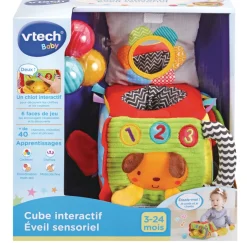 VTech Baby Cube Interactif Eveil Sensoriel- Hochets Et Petits Jouets