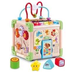 VTech Baby Cube Nature Interactif Multi-Activites- Balles, Toupies Et Cubes