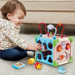 VTech Baby Cube Nature Interactif Multi-Activites- Balles, Toupies Et Cubes