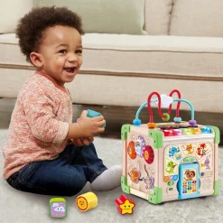 VTech Baby Cube Nature Interactif Multi-Activites- Balles, Toupies Et Cubes