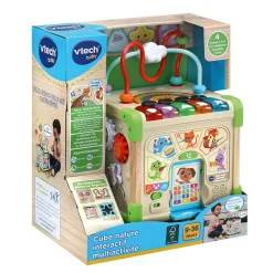 VTech Baby Cube Nature Interactif Multi-Activites- Balles, Toupies Et Cubes