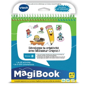 Magibook Developpe Ta Creativite Avec M.Crayon- Jeux Pour Apprendre À Lire, Compter, Écrire