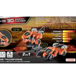 Switch & Go Dinos Furex, Le Super T-Rex - Fire - Véhicules Interactifs- Voitures Dinos