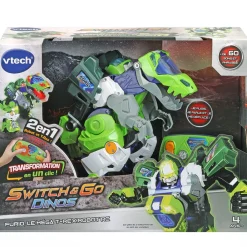 Switch & Go Dinos Furio, Mega T-Rex Robot Rc- Voitures Dinos