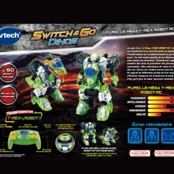 Switch & Go Dinos Furio, Mega T-Rex Robot Rc- Voitures Dinos