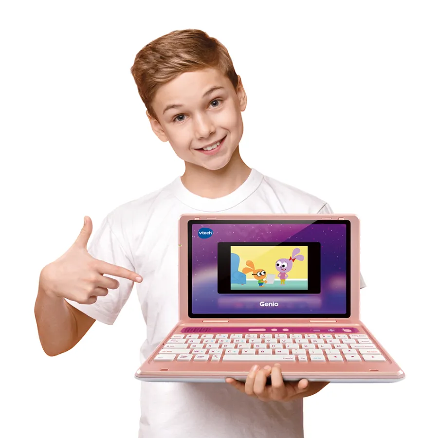 VTech Genio, Mon Premier Vrai Ordi ! (Rose)- Ordinateurs Pour Enfants