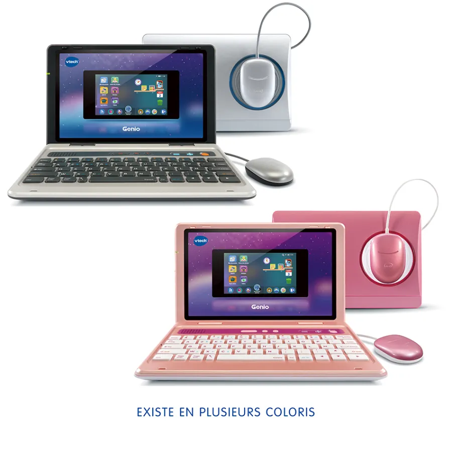 VTech Genio, Mon Premier Vrai Ordi ! (Rose)- Ordinateurs Pour Enfants