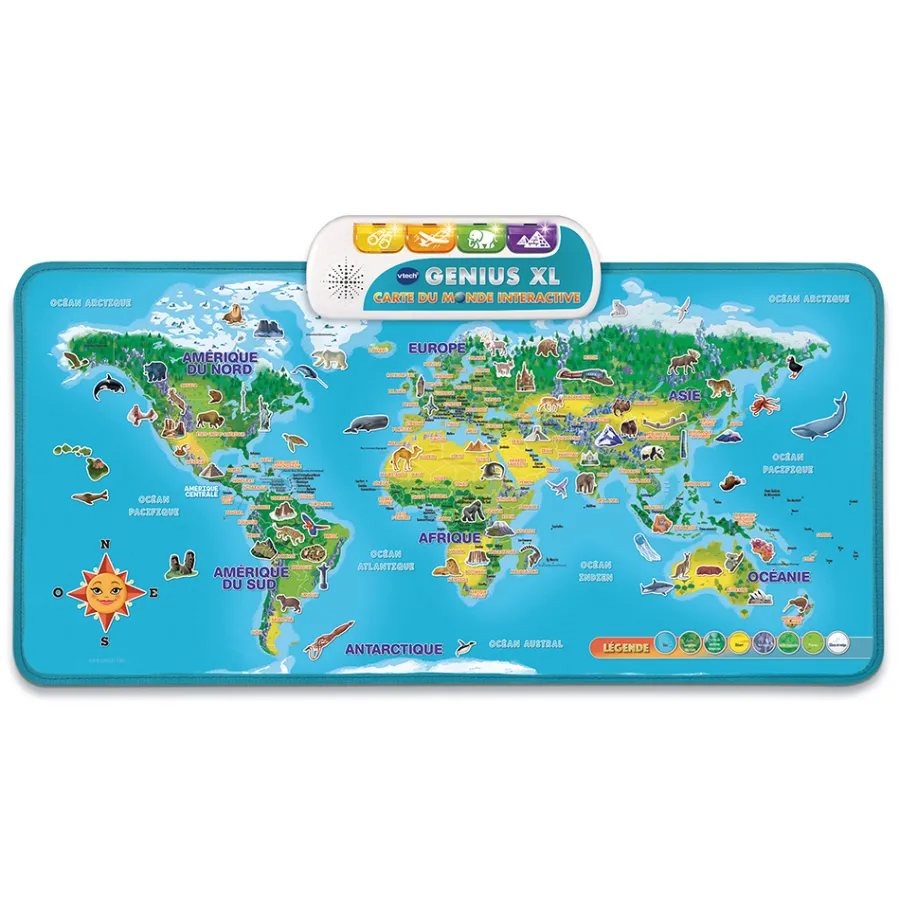 VTech Genius Xl - Carte Du Monde Interactive- Jouets Scientifiques