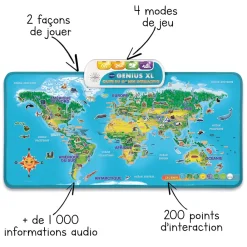 VTech Genius Xl - Carte Du Monde Interactive- Jouets Scientifiques