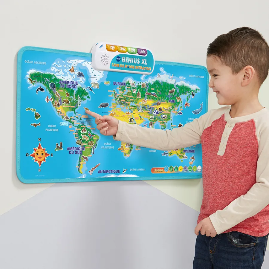 VTech Genius Xl - Carte Du Monde Interactive- Jouets Scientifiques