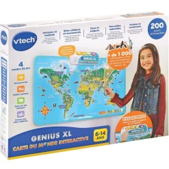 VTech Genius Xl - Carte Du Monde Interactive- Jouets Scientifiques