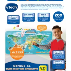 VTech Genius Xl - Carte Du Monde Interactive- Jouets Scientifiques