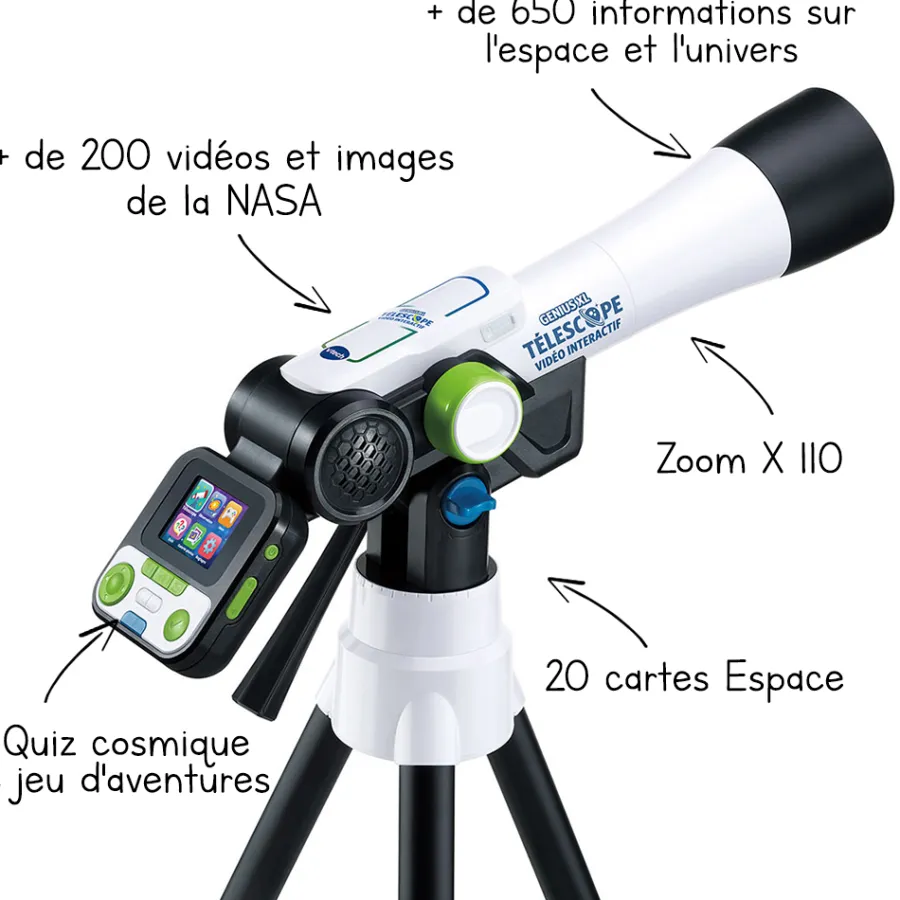 VTech Genius Xl - Telescope Video Interactif- Jouets Scientifiques