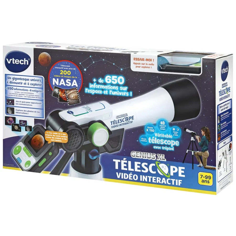 VTech Genius Xl - Telescope Video Interactif- Jouets Scientifiques