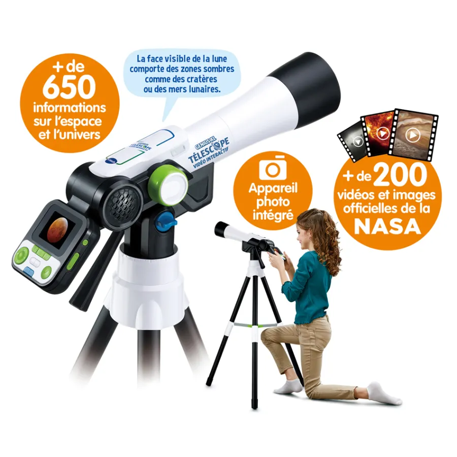 VTech Genius Xl - Telescope Video Interactif- Jouets Scientifiques