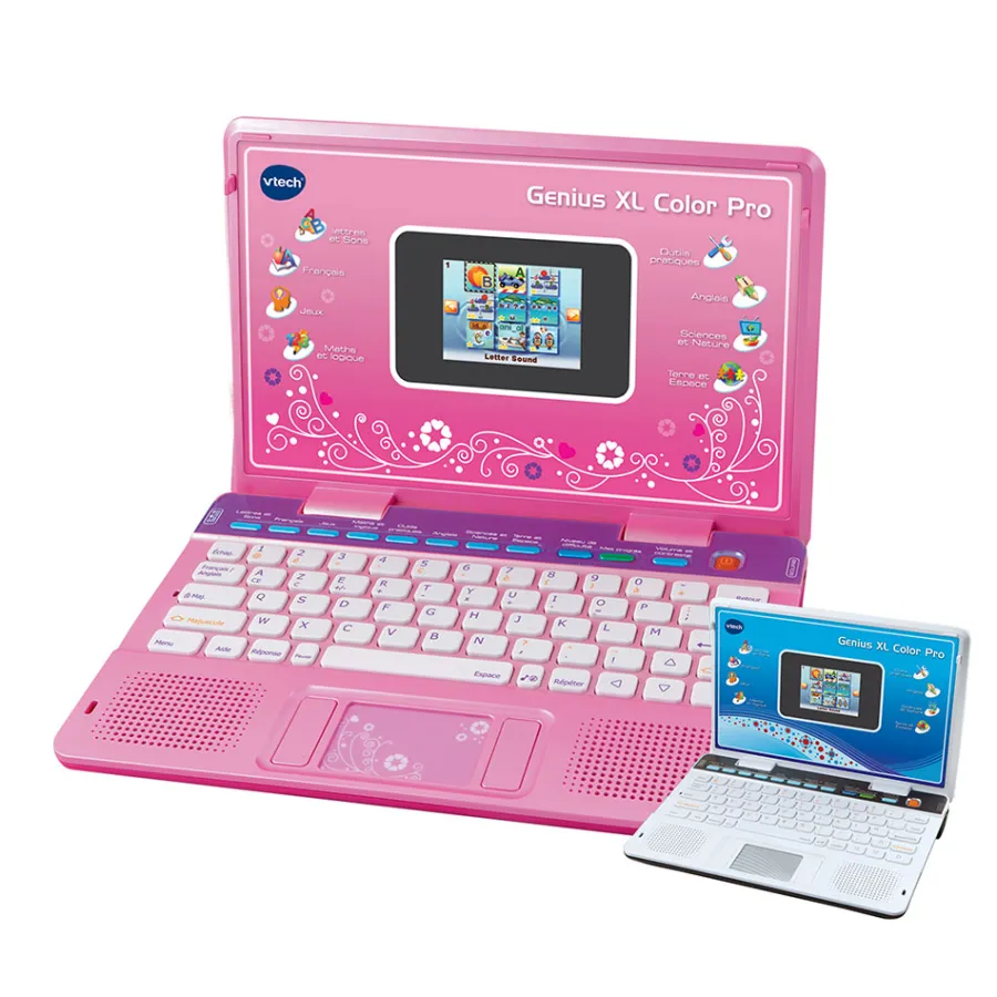 VTech Genius Xl Color Pro Bilingue Rose - Ordinateur Educatif- Ordinateurs Pour Enfants