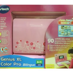 VTech Genius Xl Color Pro Bilingue Rose - Ordinateur Educatif- Ordinateurs Pour Enfants