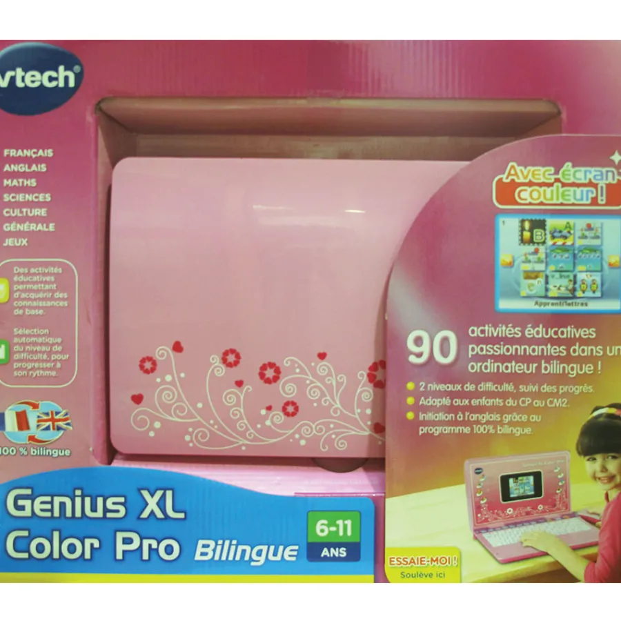 VTech Genius Xl Color Pro Bilingue Rose - Ordinateur Educatif- Ordinateurs Pour Enfants