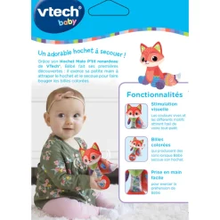 VTech Baby Hochet Malo P'Tit Renardeau - Baby Loulous- Hochets Et Petits Jouets