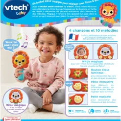 VTech Baby Hochet Miroir Lumi Lion- Hochets Et Petits Jouets