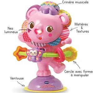 VTech Baby Hula-Hoop, P'Tit Lion A Ventouse (Rose)- Hochets Et Petits Jouets