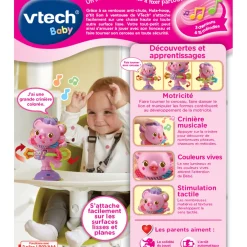 VTech Baby Hula-Hoop, P'Tit Lion A Ventouse (Rose)- Hochets Et Petits Jouets