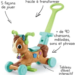 VTech Baby Joey, Mon Porteur Trotti-Magique (5 En 1)- Porteurs, Trotteurs