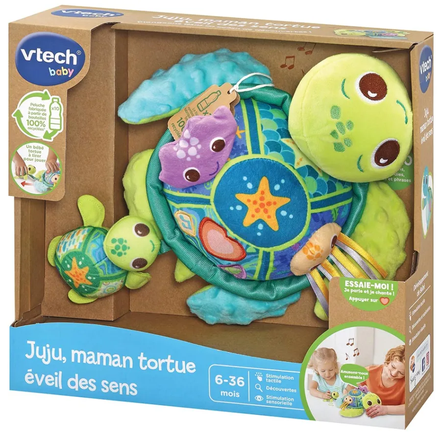 VTech Juju, Maman Tortue Eveil Des Sens- Peluches Et Doudous