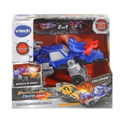 Switch & Go Dinos Kaops, Le Triceratops - Crash - Véhicules Interactifs- Voitures Dinos
