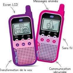 VTech Kidi Talkie Rose - Talkies-Walkies- Micros Pour Enfant / Audio