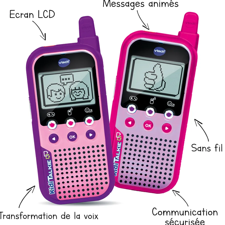 VTech Kidi Talkie Rose - Talkies-Walkies- Micros Pour Enfant / Audio
