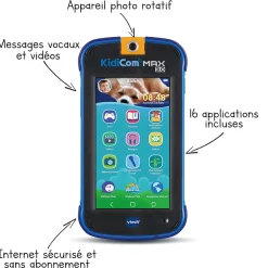 Kidicom Max 3.0 Bleu - Portable Securise Enfant- Portable Enfant