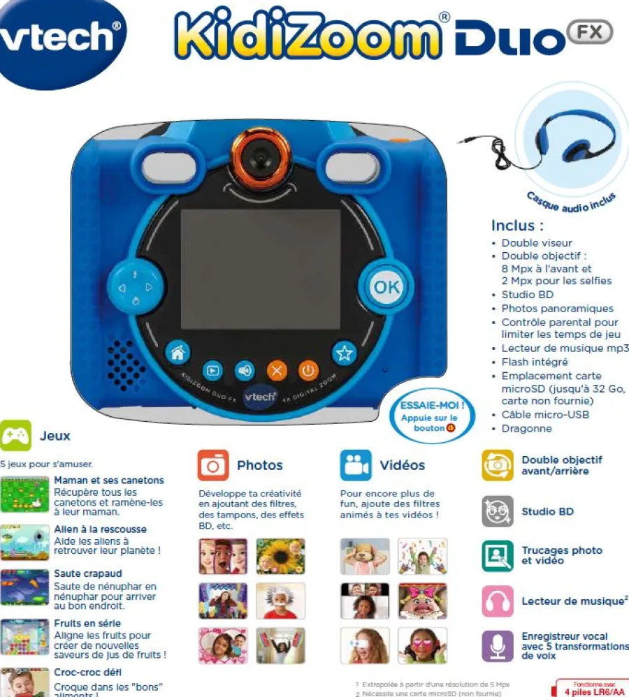 Kidizoom Duo Fx Bleu- Appareils Photos / Camera Enfant