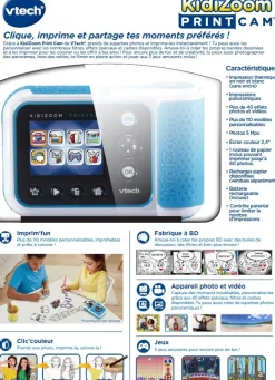 Kidizoom Print Cam - Bleu- Appareils Photos / Camera Enfant