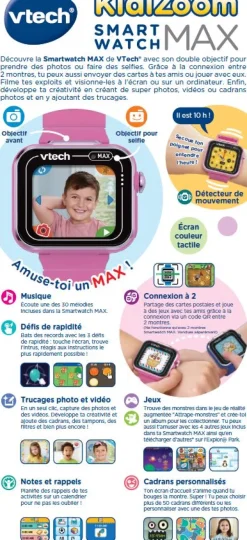 Kidizoom Smartwatch Max Rose- Montres Smartwatch