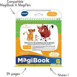 Magibook Le Roi Lion - Decouvre Les Animaux De La Savane- Jeux Pour Apprendre À Lire, Compter, Écrire