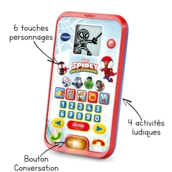 VTech Le Smartphone Educatif De Spidey- Pat'Patrouille, Peppa Pig, Bluey