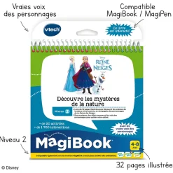 Magibook Livre Interactif Reine Des Neiges - Livre - Vtech- Jeux Pour Apprendre À Lire, Compter, Écrire
