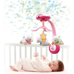 VTech Baby Lumi Mobile Compte-Moutons Rose - Mobile Bébé- Veilleuses Et Mobiles Bébé
