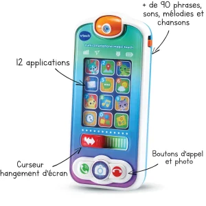 VTech Baby Lumi Smartphone Magic Touch - Telephone Interactif- Téléphones Et Télécommandes Bébé