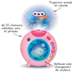 VTech Baby Lumi Veilleuse Nuit Enchantee Rose- Veilleuses Et Mobiles Bébé